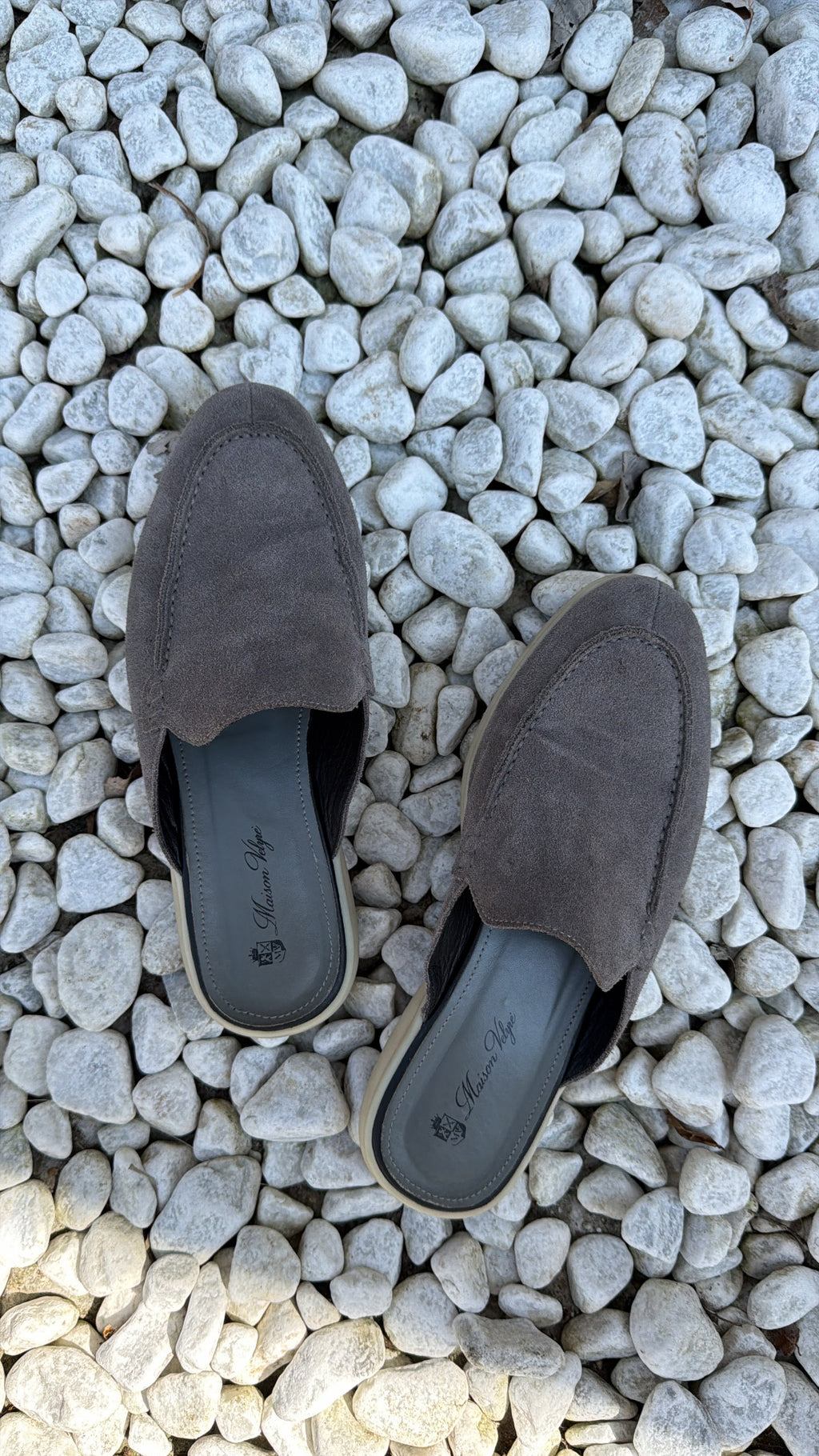 Loafer Mule - Grey Suede