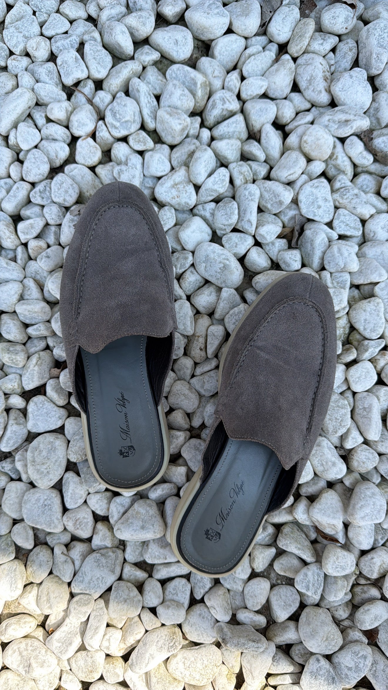 Loafer Mule - Grey Suede