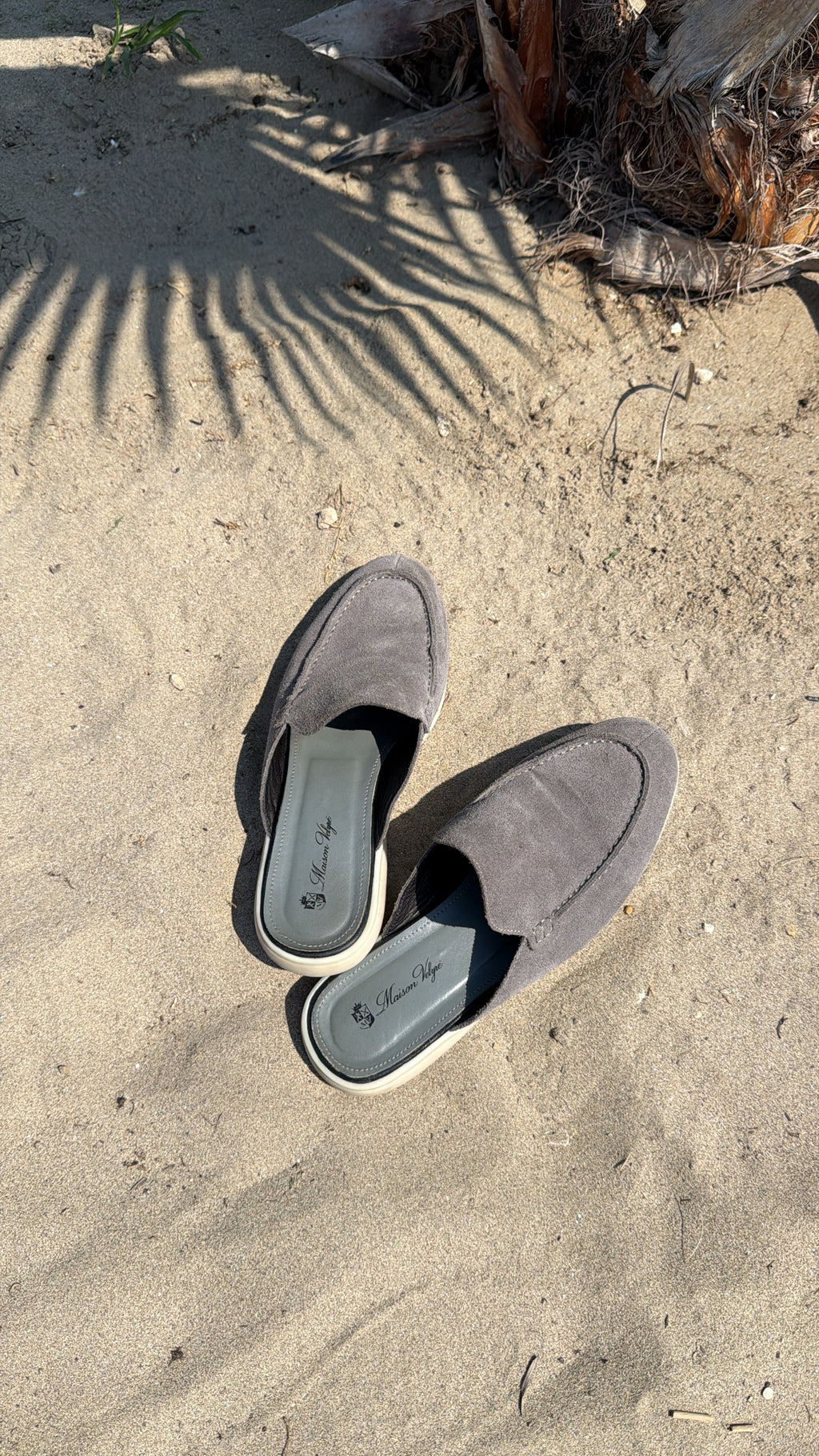 Loafer Mule - Grey Suede