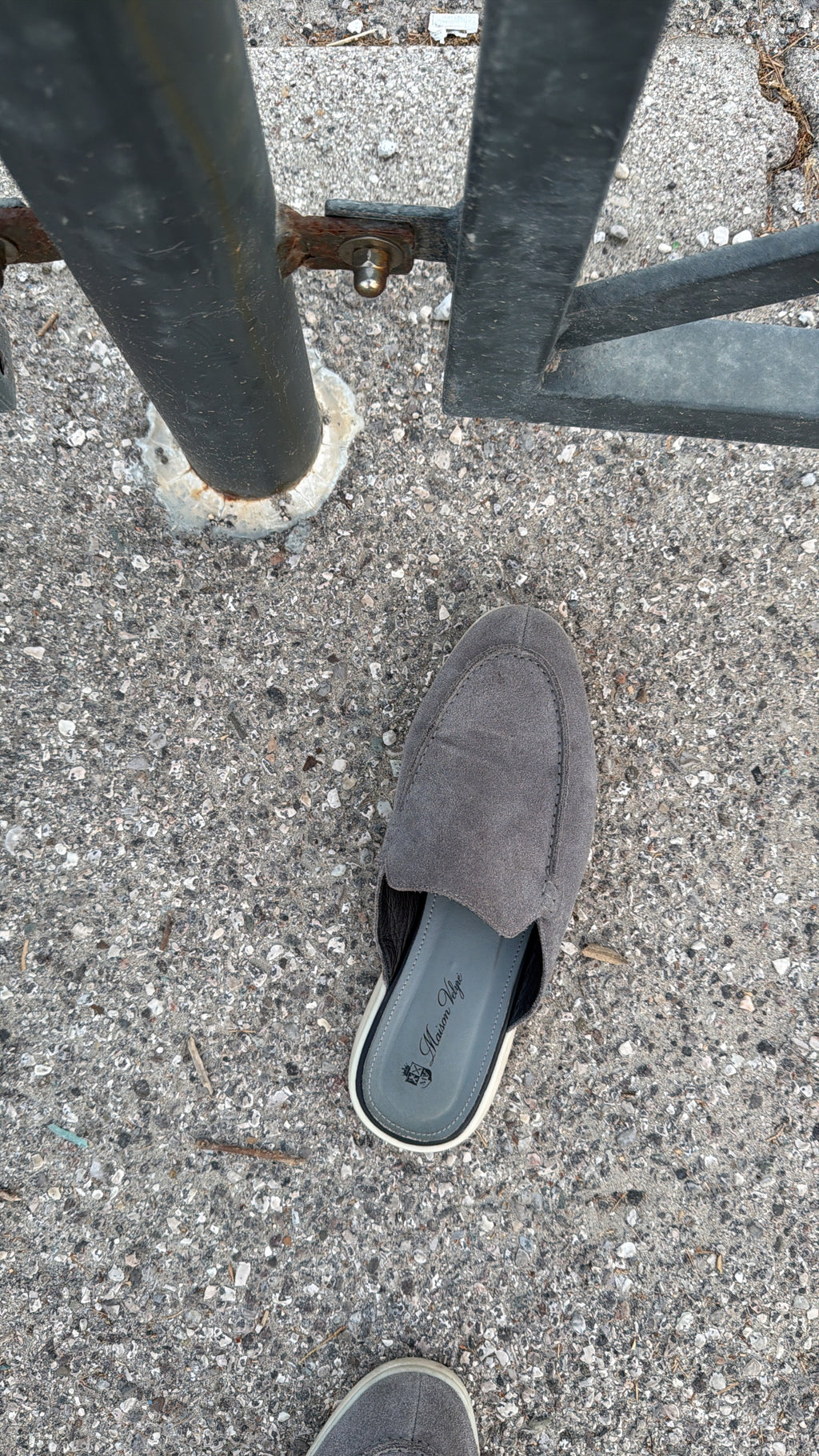 Loafer Mule - Grey Suede