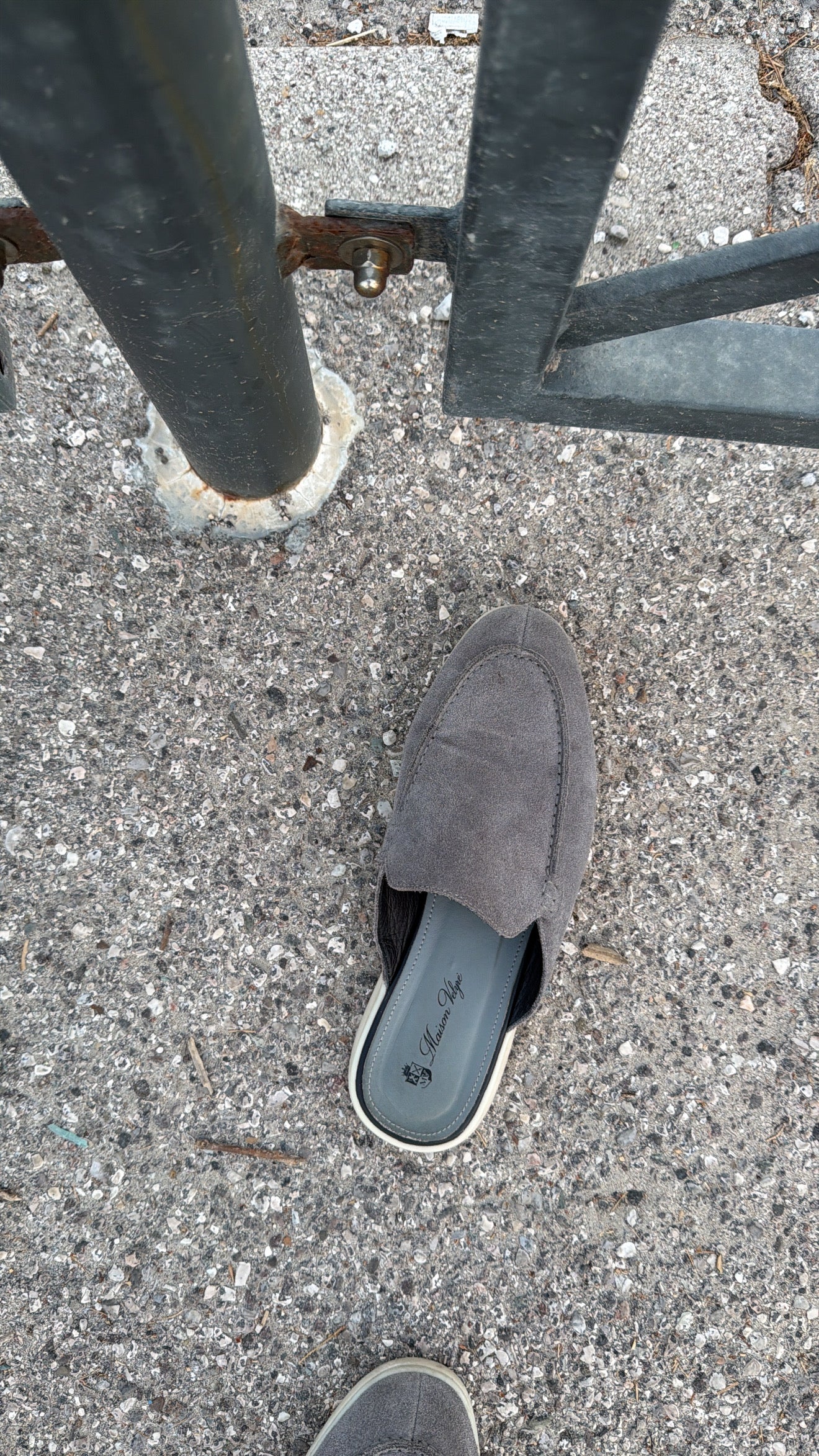 Loafer Mule - Grey Suede